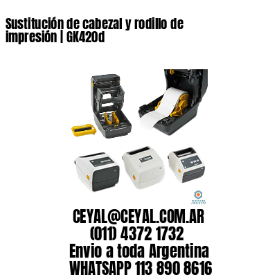 Sustitución de cabezal y rodillo de impresión | GK420d