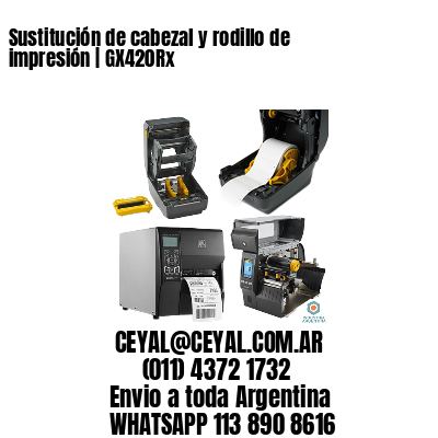 Sustitución de cabezal y rodillo de impresión | GX420Rx
