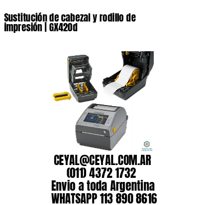Sustitución de cabezal y rodillo de impresión | GX420d
