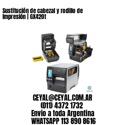 Sustitución de cabezal y rodillo de impresión | GX420t