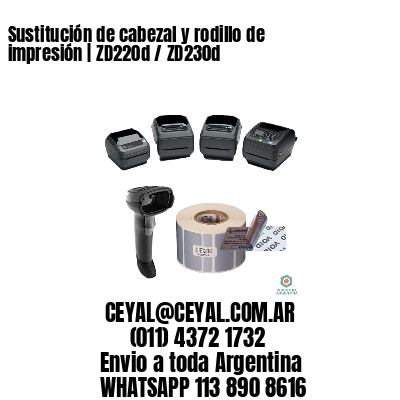 Sustitución de cabezal y rodillo de impresión | ZD220d / ZD230d