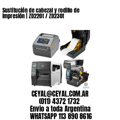 Sustitución de cabezal y rodillo de impresión | ZD220t / ZD230t
