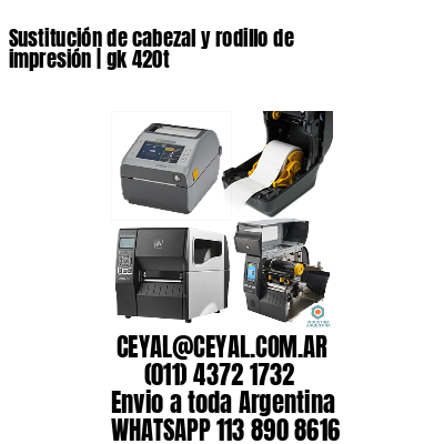 Sustitución de cabezal y rodillo de impresión | gk 420t