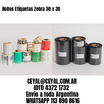 Rollos Etiquetas Zebra 50 x 30
