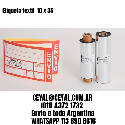 Etiqueta textil  10 x 35