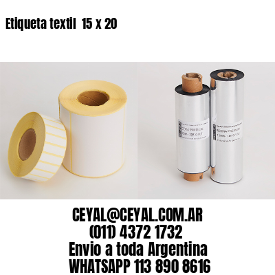 Etiqueta textil  15 x 20