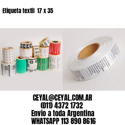 Etiqueta textil  17 x 35