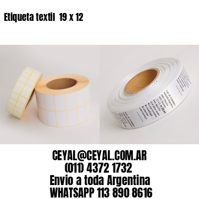 Etiqueta textil  19 x 12