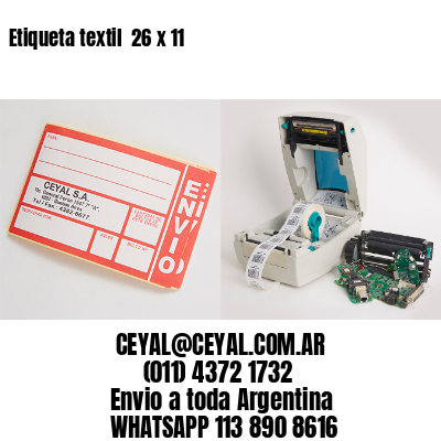 Etiqueta textil  26 x 11