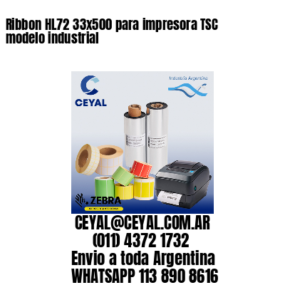 Ribbon HL72 33×500 para impresora TSC modelo industrial
