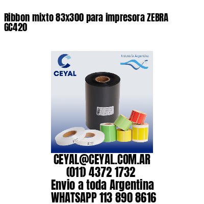 Ribbon mixto 83×300 para impresora ZEBRA GC420