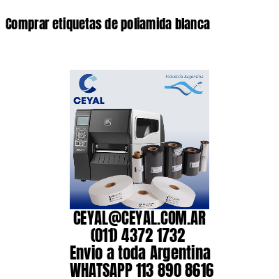 Comprar etiquetas de poliamida blanca
