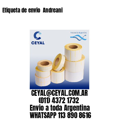 Etiqueta de envio  Andreani