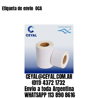 Etiqueta de envio  OCA