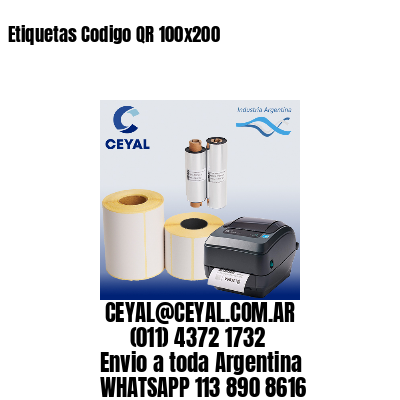 Etiquetas Codigo QR 100×200