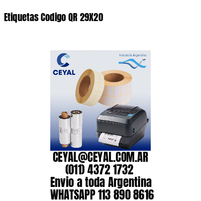 Etiquetas Codigo QR 29X20