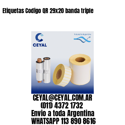 Etiquetas Codigo QR 29×20 banda triple