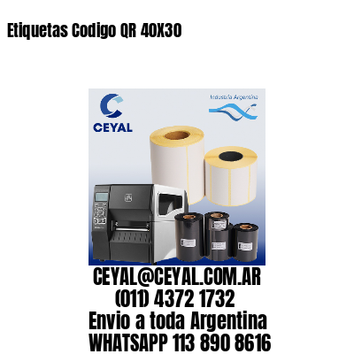 Etiquetas Codigo QR 40X30