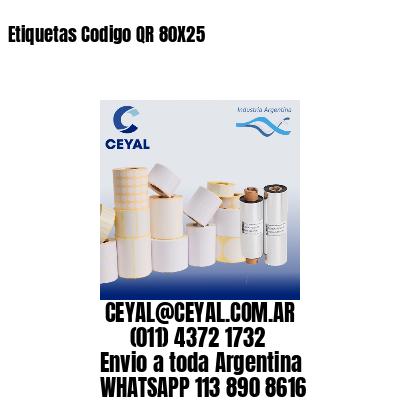 Etiquetas Codigo QR 80X25