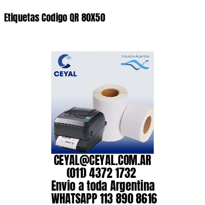 Etiquetas Codigo QR 80X50