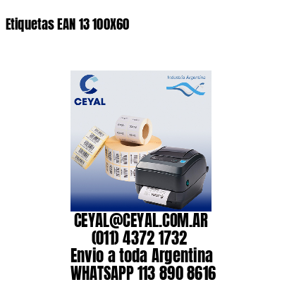 Etiquetas EAN 13 100X60