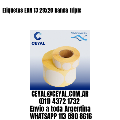 Etiquetas EAN 13 29×20 banda triple