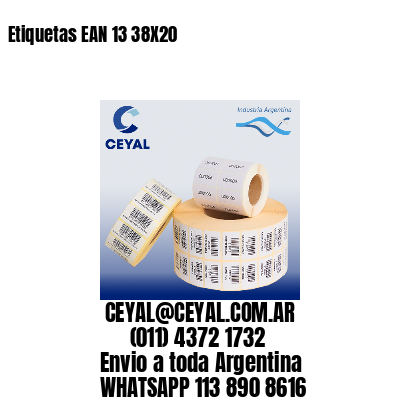 Etiquetas EAN 13 38X20