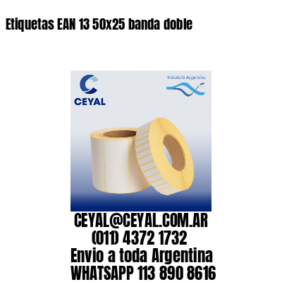 Etiquetas EAN 13 50×25 banda doble