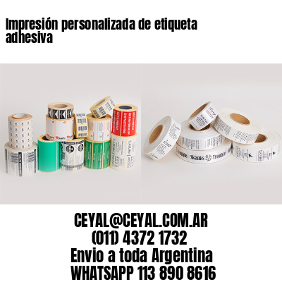 Impresión personalizada de etiqueta adhesiva