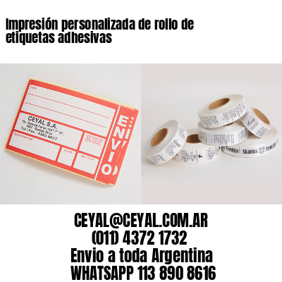 Impresión personalizada de rollo de etiquetas adhesivas