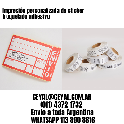 Impresión personalizada de sticker troquelado adhesivo