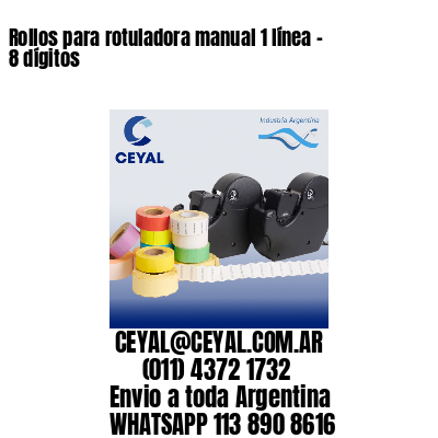Rollos para rotuladora manual 1 línea – 8 dígitos