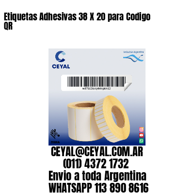 Etiquetas Adhesivas 38 X 20 para Codigo QR