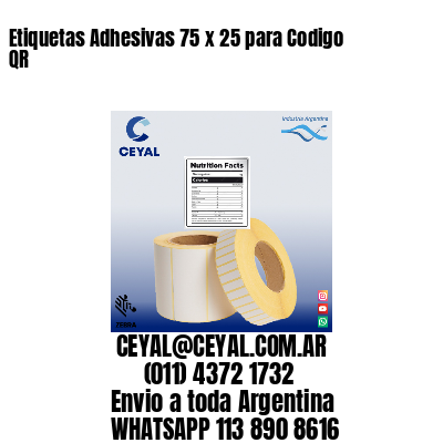 Etiquetas Adhesivas 75 x 25 para Codigo QR