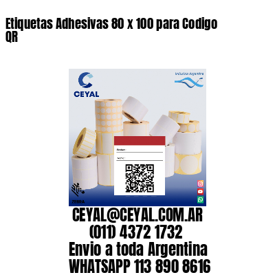 Etiquetas Adhesivas 80 x 100 para Codigo QR