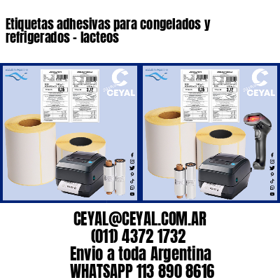 Etiquetas adhesivas para congelados y refrigerados – lacteos