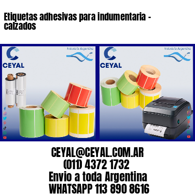 Etiquetas adhesivas para indumentaria – calzados