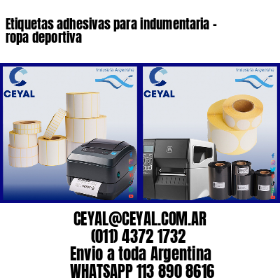 Etiquetas adhesivas para indumentaria – ropa deportiva