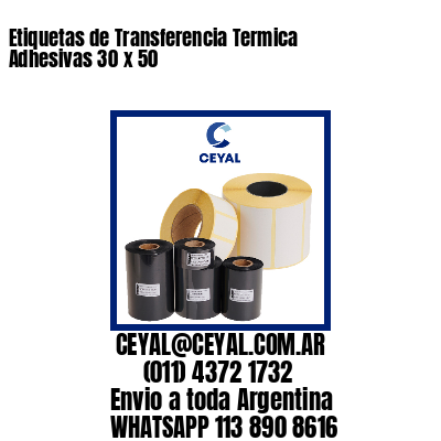Etiquetas de Transferencia Termica Adhesivas 30 x 50