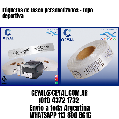Etiquetas de fasco personalizadas – ropa deportiva
