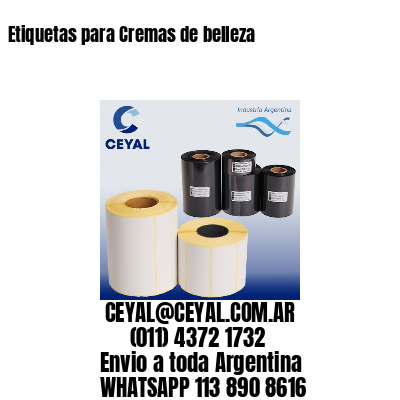 Etiquetas para Cremas de belleza