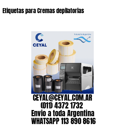Etiquetas para Cremas depilatorias