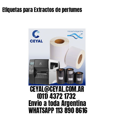 Etiquetas para Extractos de perfumes