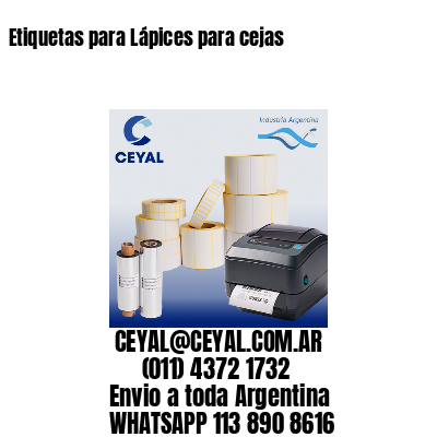 Etiquetas para Lápices para cejas