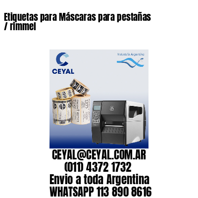 Etiquetas para Máscaras para pestañas / rimmel