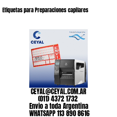 Etiquetas para Preparaciones capilares