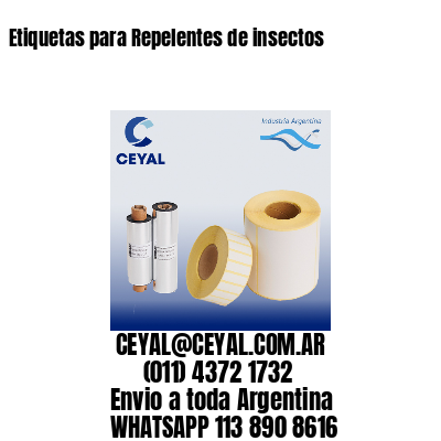 Etiquetas para Repelentes de insectos