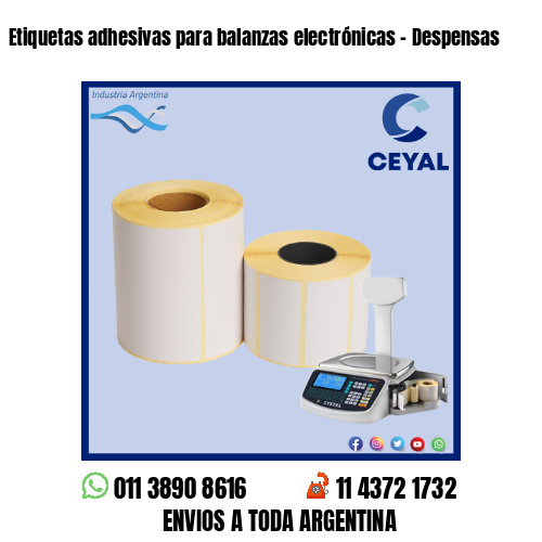 Etiquetas adhesivas para balanzas electrónicas – Despensas