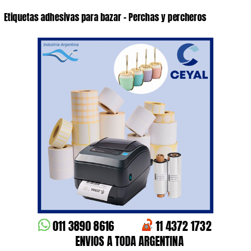 Etiquetas adhesivas para bazar – Perchas y percheros