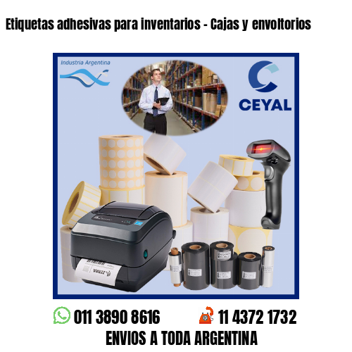 Etiquetas adhesivas para inventarios – Cajas y envoltorios